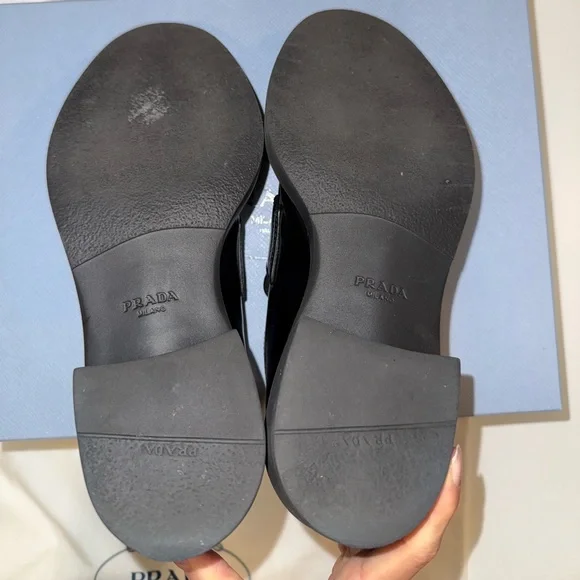 Prada brushed platform loafers black leather - Picture 11 of 11